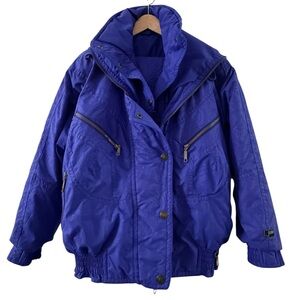 Vintage 90s Jupa Purple Ski Set 2-Piece Jacket Pants Retro Snowsuit Size 8
